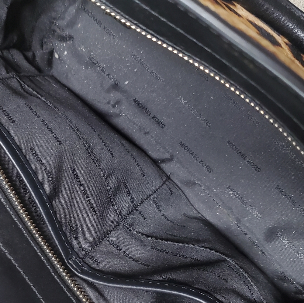 Michael Kors Leopard Print and Gold Tote Bag - Picture 10 of 14